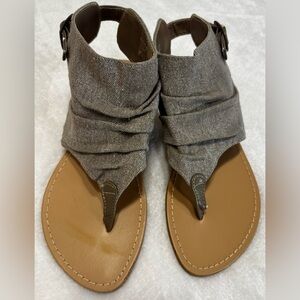 BAMBOO Tan Boho Thong Sandals Size 7